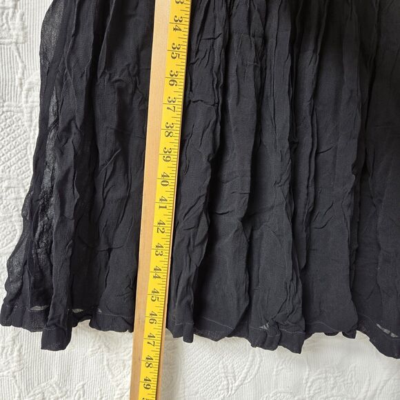 Express Black Beaded Dropwaist Flapper Dress Cotton Women Small 90s Art Deco - Picture 7 of 8